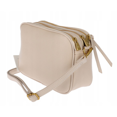 Torebka damska listonoszka pojemna na ramię torba casual modna 7056 Beżowa