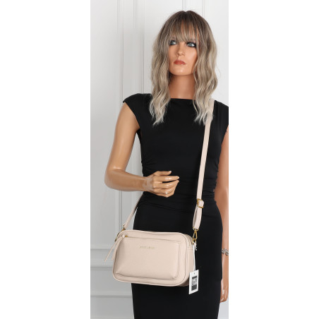 Torebka damska listonoszka pojemna na ramię torba casual modna 7056 Beżowa