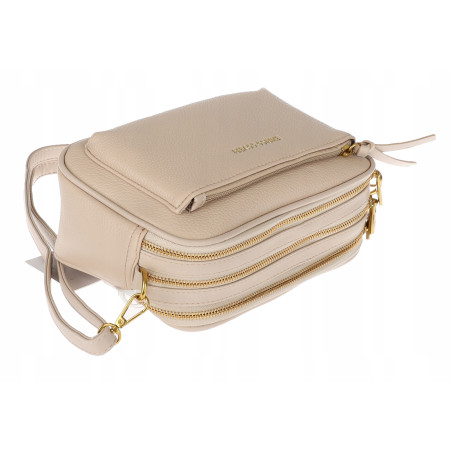 Torebka damska listonoszka pojemna na ramię torba casual modna 7056 Beżowa