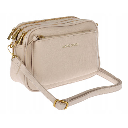 Torebka damska listonoszka pojemna na ramię torba casual modna 7056 Beżowa