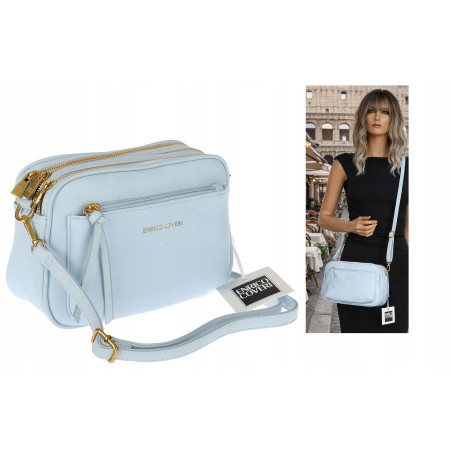 Torebka damska listonoszka pojemna na ramię torba casual 7056 Niebieska