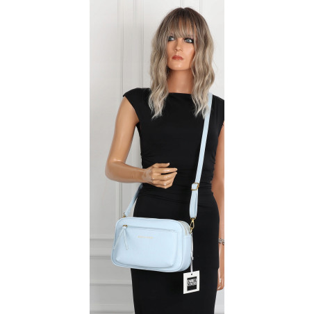 Torebka damska listonoszka pojemna na ramię torba casual 7056 Niebieska