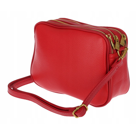 Torebka damska listonoszka pojemna na ramię torba casual 7056 Czerwona