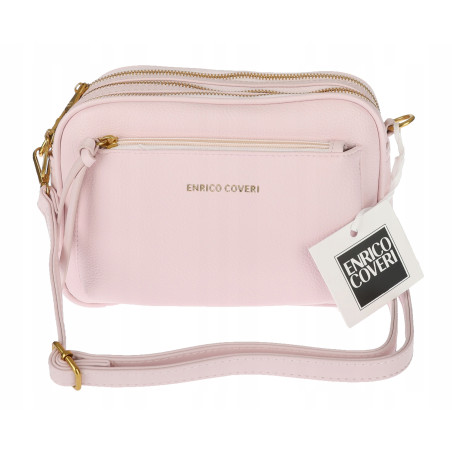 Torebka damska listonoszka pojemna na ramię torba casual modna 7056 Różowa