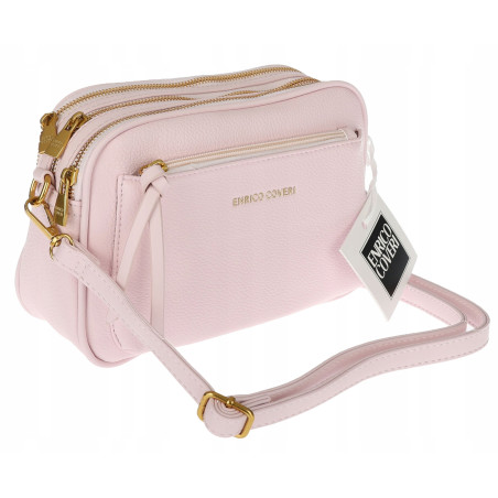 Torebka damska listonoszka pojemna na ramię torba casual modna 7056 Różowa