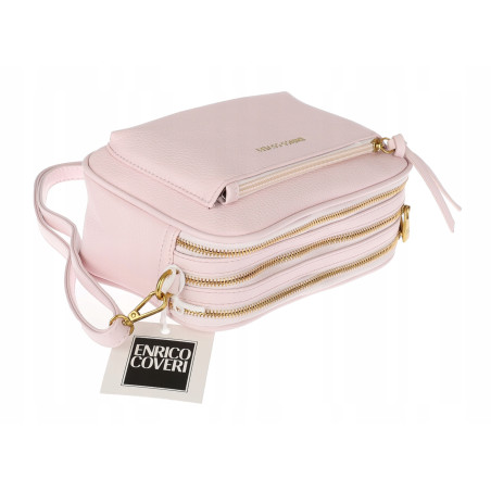 Torebka damska listonoszka pojemna na ramię torba casual modna 7056 Różowa