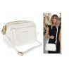 Torebka damska listonoszka pojemna na ramię torba casual modna 7056 Biała