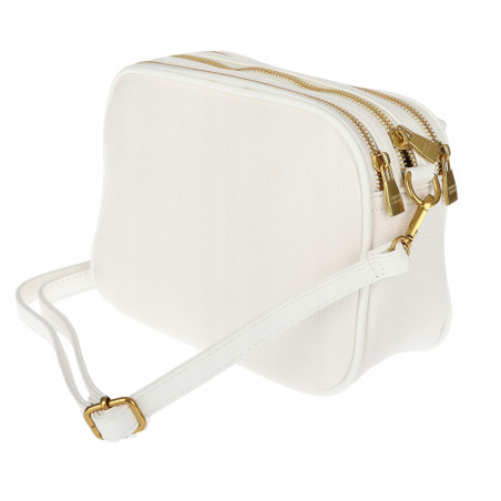 Torebka damska listonoszka pojemna na ramię torba casual modna 7056 Biała