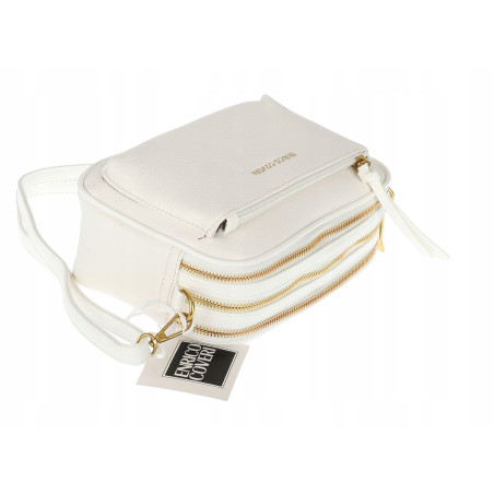 Torebka damska listonoszka pojemna na ramię torba casual modna 7056 Biała