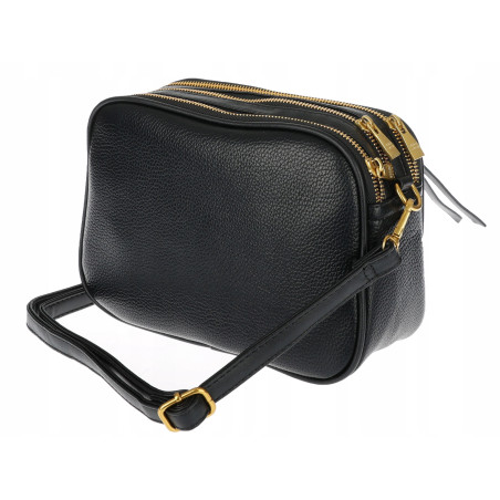 Torebka damska listonoszka pojemna na ramię torba casual modna 7056 Czarna