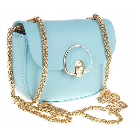 ERICK STYLE Torebka damska niebieska listonoszka kuferek H0968 L.Blue