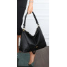 Torebka damska worek shopper pojemna na ramię ażurowa torba EC6272 Czarna