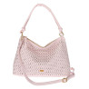 Torebka damska worek shopper pojemna na ramię ażurowa torba EC6272 Różowa