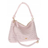 Torebka damska worek shopper pojemna na ramię ażurowa torba EC6272 Różowa