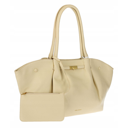 Torebka damska shopperka pojemna na ramię klasyczna torba RS5022 Żółta