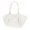 Torebka damska shopperka pojemna na ramię klasyczna torba A4 RS5022 Biała