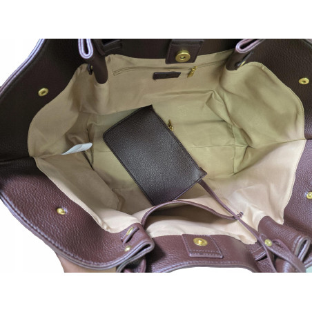 Torebka damska shopperka pojemna na ramię klasyczna torba RS5022 Żółta