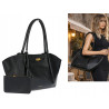 Torebka damska shopperka pojemna na ramię klasyczna torba RS5022 Czarna