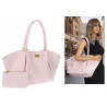Torebka damska shopperka pojemna na ramię klasyczna torba RS5022 Różowa