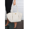 Torebka damska shopperka pojemna na ramię klasyczna torba RS5022 Beżowa