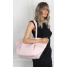 Torebka damska shopperka pojemna na ramię klasyczna torba RS5022 Różowa