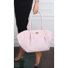 Torebka damska shopperka pojemna na ramię klasyczna torba RS5022 Różowa