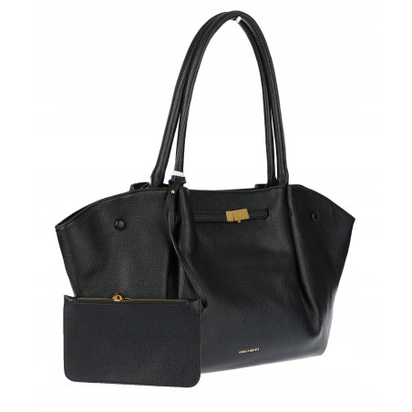 Torebka damska shopperka pojemna na ramię klasyczna torba RS5022 Czarna