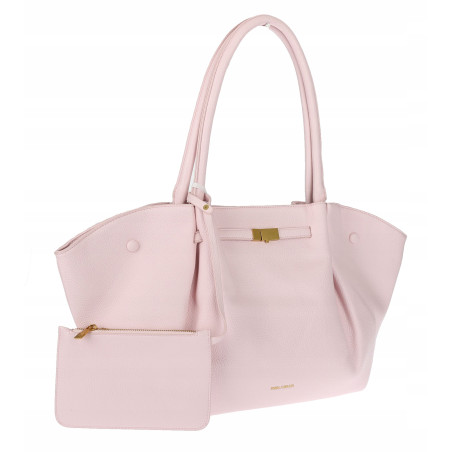 Torebka damska shopperka pojemna na ramię klasyczna torba RS5022 Różowa