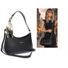 Torebka damska listonoszka kuferek klasyczna na ramię torba CH3360 Czarna