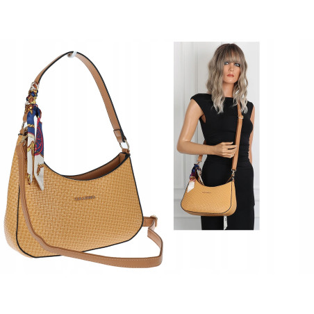 Torebka damska listonoszka kuferek klasyczna na ramię torba CH3360 Brązowa