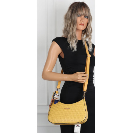 Torebka damska listonoszka kuferek klasyczna na ramię torba CH3360 Żółta