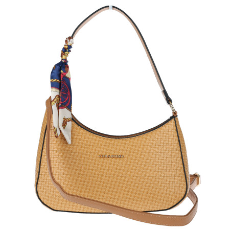 Torebka damska listonoszka kuferek klasyczna na ramię torba CH3360 Brązowa