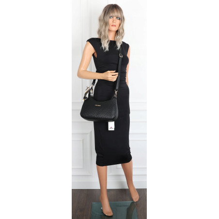 Torebka damska listonoszka kuferek klasyczna na ramię torba CH3360 Czarna