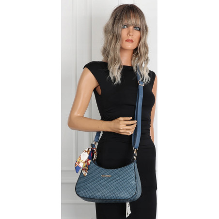 Torebka damska listonoszka kuferek klasyczna na ramię CH3360 Granatowa