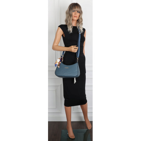 Torebka damska listonoszka kuferek klasyczna na ramię CH3360 Granatowa