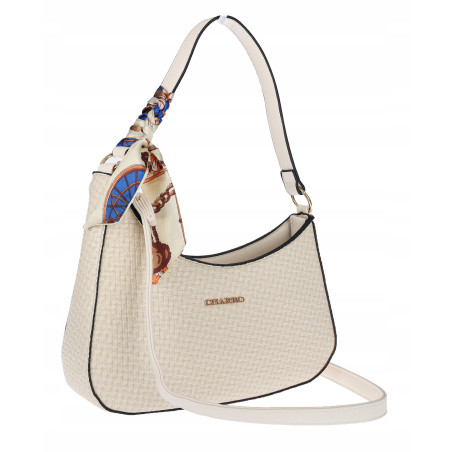 Torebka damska listonoszka kuferek klasyczna na ramię torba CH3360 Beżowa