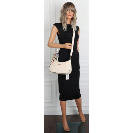 Torebka damska listonoszka kuferek klasyczna na ramię torba CH3360 Beżowa