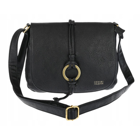 Torebka damska listonoszka pojemna na ramię klasyczna torba CC80733 Czarna