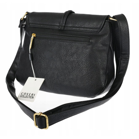 Torebka damska listonoszka pojemna na ramię klasyczna torba CC80733 Czarna