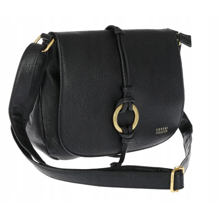 Torebka damska listonoszka pojemna na ramię klasyczna torba CC80733 Czarna