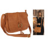 Torebka damska listonoszka pojemna na ramię klasyczna torba CC80733 Brązowa