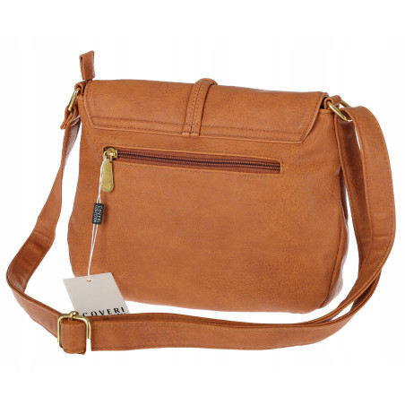 Torebka damska listonoszka pojemna na ramię klasyczna torba CC80733 Brązowa