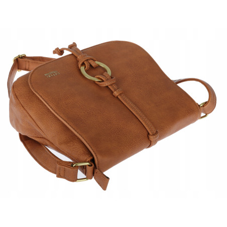 Torebka damska listonoszka pojemna na ramię klasyczna torba CC80733 Brązowa