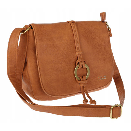 Torebka damska listonoszka pojemna na ramię klasyczna torba CC80733 Brązowa