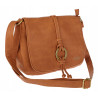 Torebka damska listonoszka pojemna na ramię klasyczna torba CC80733 Brązowa