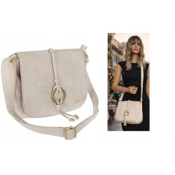 Torebka damska listonoszka pojemna na ramię klasyczna torba CC80733 Beżowa