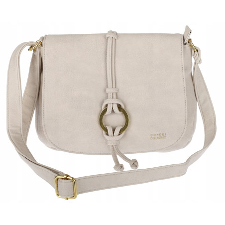 Torebka damska listonoszka pojemna na ramię klasyczna torba CC80733 Beżowa