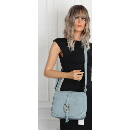 Torebka damska listonoszka pojemna na ramię modna torba CC80733 Niebieska