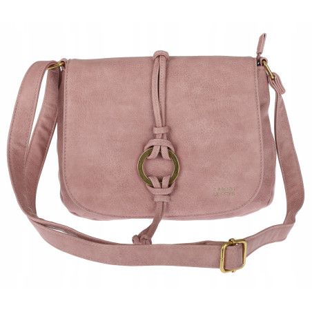 Torebka damska listonoszka pojemna na ramię klasyczna torba CC80733 Różowa