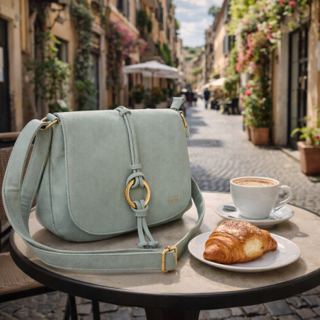 Torebka damska listonoszka pojemna na ramię klasyczna torba CC80733 Zielona